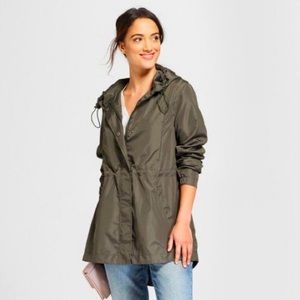 A New Day Lightweight Olive Raincoat
